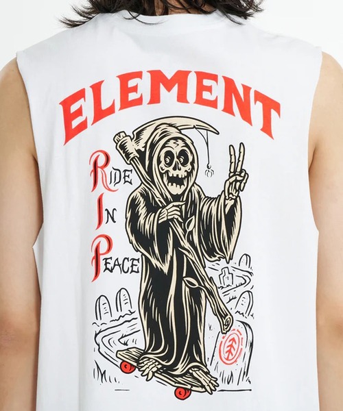 ELEMENT(エレメント)の「ELEMENT/エレメント タンクトップ TIMBER RIP NO SLEEVE BG021P02(タンクトップ・メンズ・ホワイト/ブラック/ブラック系その他・M/L/XL)」の7枚目の写真