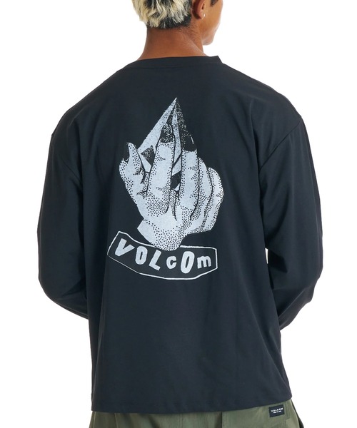 VOLCOM(ボルコム)の「VOLCOM GRAB THE STONE LS SURF TEE(Tシャツ/カットソー・メンズ・ホワイト/ブラック・M/L)」の2枚目の写真