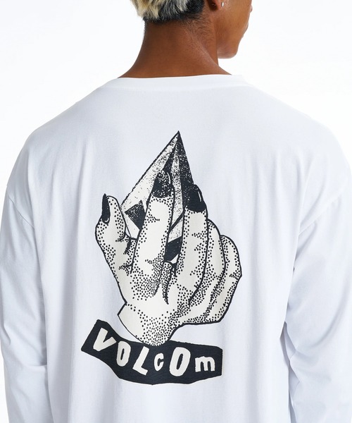 VOLCOM(ボルコム)の「VOLCOM GRAB THE STONE LS SURF TEE(Tシャツ/カットソー・メンズ・ホワイト/ブラック・M/L)」の5枚目の写真