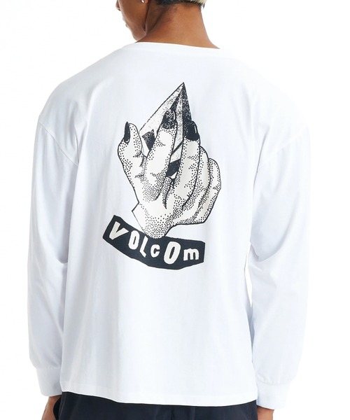 VOLCOM(ボルコム)の「VOLCOM GRAB THE STONE LS SURF TEE(Tシャツ/カットソー・メンズ・ホワイト/ブラック・M/L)」の4枚目の写真