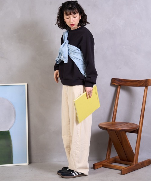 A.D.C.L.(エーディーシーエル)の「キナリ バレルパンツ(デニムパンツ・レディース・アイボリー・L/M)」の19枚目の写真