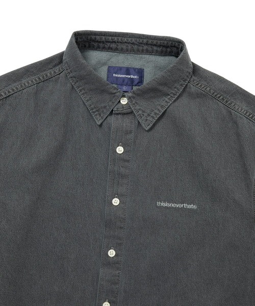 thisisneverthat(ディスイズネバーザット)の「Washed Denim S/S Shirt(シャツ/ブラウス・メンズ・ダークグレー・L/M/S/XL)」の2枚目の写真