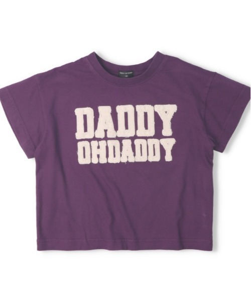 Daddy Oh Daddy(ダディーオーダディー)の「【ジュニアあり】【綿100%】ロゴワッペン半袖Tシャツ(Tシャツ/カットソー・キッズ・パープル/ベージュ・150/140/130/110/160/120/100)」の2枚目の写真