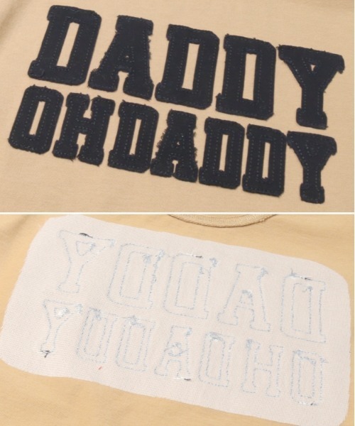 Daddy Oh Daddy(ダディーオーダディー)の「【ジュニアあり】【綿100%】ロゴワッペン半袖Tシャツ(Tシャツ/カットソー・キッズ・パープル/ベージュ・150/140/130/110/160/120/100)」の6枚目の写真