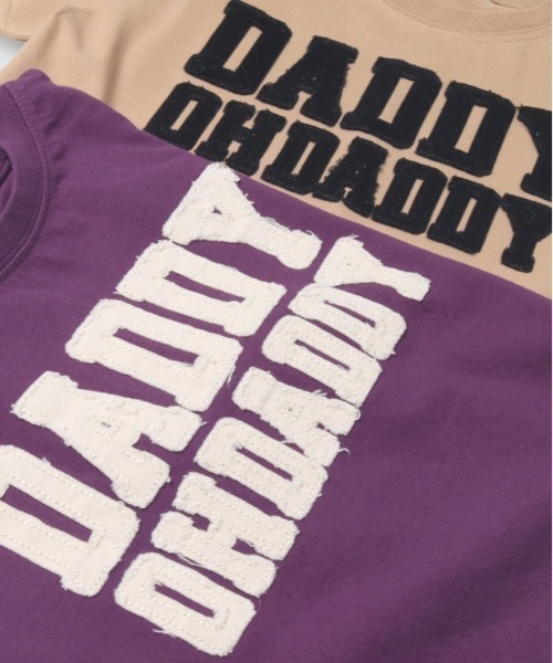 Daddy Oh Daddy(ダディーオーダディー)の「【ジュニアあり】【綿100%】ロゴワッペン半袖Tシャツ(Tシャツ/カットソー・キッズ・パープル/ベージュ・150/140/130/110/160/120/100)」の7枚目の写真