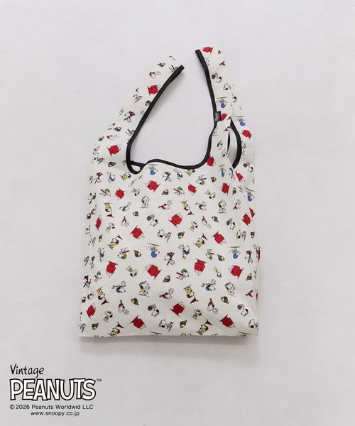 le cercle ADAM ET ROPE'（ルセルクルアダムエロペ）の「PEANUTS × FRUITOFTHEROOM　エコBAG（トートバッグ・レディース・スミクロ/イエロー系その他2/ホワイト系その他2・FREE）」の6枚目の写真