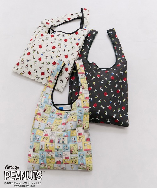 le cercle ADAM ET ROPE'（ルセルクルアダムエロペ）の「PEANUTS × FRUITOFTHEROOM　エコBAG（トートバッグ・レディース・スミクロ/イエロー系その他2/ホワイト系その他2・FREE）」の7枚目の写真