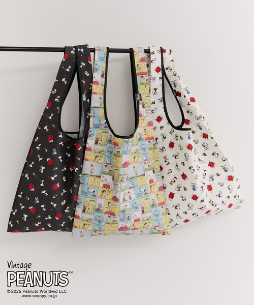 le cercle ADAM ET ROPE'（ルセルクルアダムエロペ）の「PEANUTS × FRUITOFTHEROOM　エコBAG（トートバッグ・レディース・スミクロ/イエロー系その他2/ホワイト系その他2・FREE）」の8枚目の写真