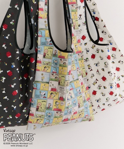 le cercle ADAM ET ROPE'（ルセルクルアダムエロペ）の「PEANUTS × FRUITOFTHEROOM　エコBAG（トートバッグ・レディース・スミクロ/イエロー系その他2/ホワイト系その他2・FREE）」の9枚目の写真
