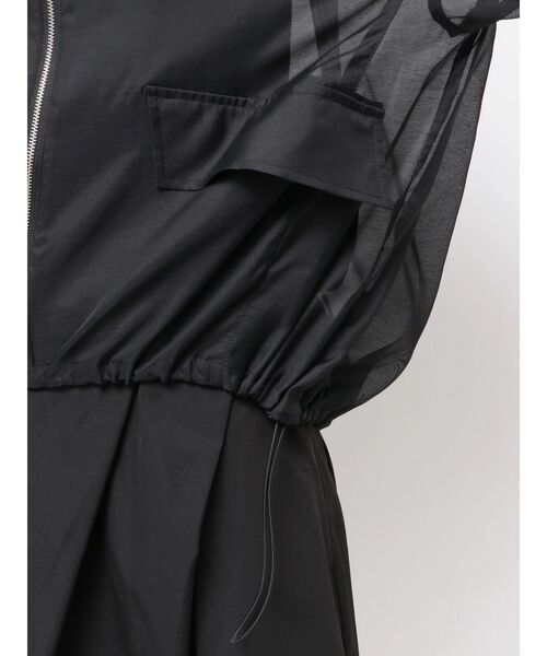 ELENDEEK（エレンディーク）の「BACK TUCK SHEER BZ（ブルゾン・レディース・ブラック/ベージュ・FREE）」の14枚目の写真