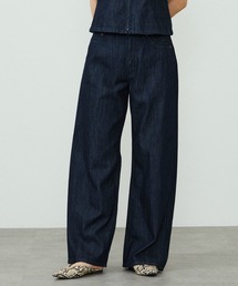 EDWIN LADIES ライトオンス ワイドデニムパンツ セルビッジ セットアップ対応