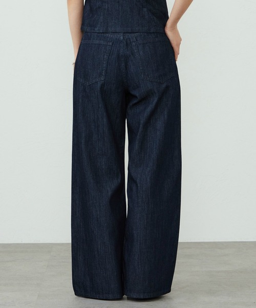 EDWIN(エドウィン)の「EDWIN LADIES ライトオンス ワイドデニムパンツ セルビッジ セットアップ対応(デニムパンツ・レディース・ブルー/インディゴブルー・SMALL/X-SMALL/MEDIUM/LARGE)」の6枚目の写真