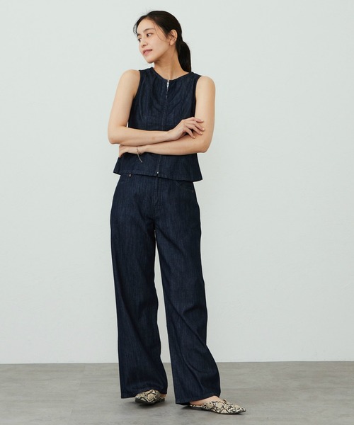 EDWIN(エドウィン)の「EDWIN LADIES ライトオンス ワイドデニムパンツ セルビッジ セットアップ対応(デニムパンツ・レディース・ブルー/インディゴブルー・SMALL/X-SMALL/MEDIUM/LARGE)」の12枚目の写真