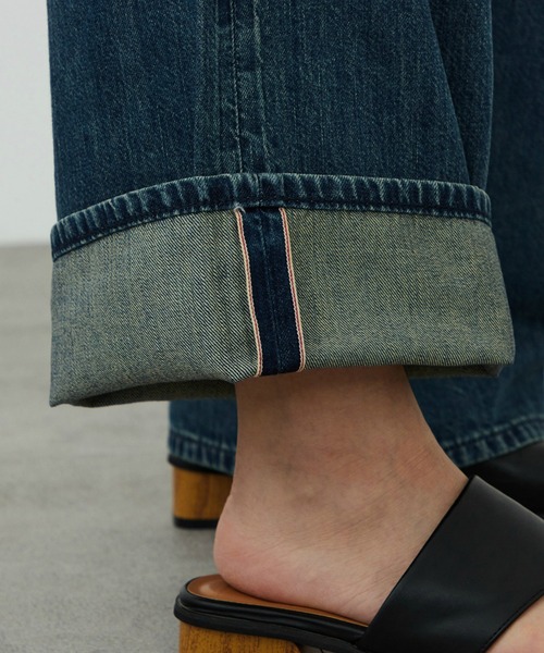 EDWIN(エドウィン)の「EDWIN LADIES ライトオンス ワイドデニムパンツ セルビッジ セットアップ対応(デニムパンツ・レディース・ブルー/インディゴブルー・SMALL/X-SMALL/MEDIUM/LARGE)」の21枚目の写真