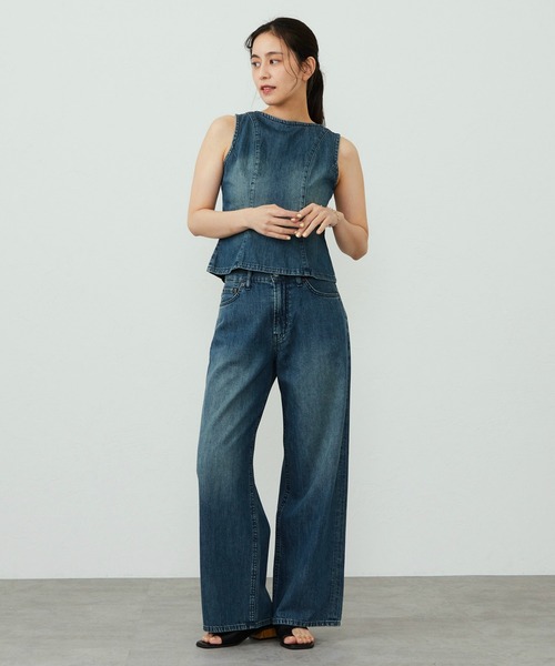 EDWIN(エドウィン)の「EDWIN LADIES ライトオンス ワイドデニムパンツ セルビッジ セットアップ対応(デニムパンツ・レディース・ブルー/インディゴブルー・SMALL/X-SMALL/MEDIUM/LARGE)」の22枚目の写真