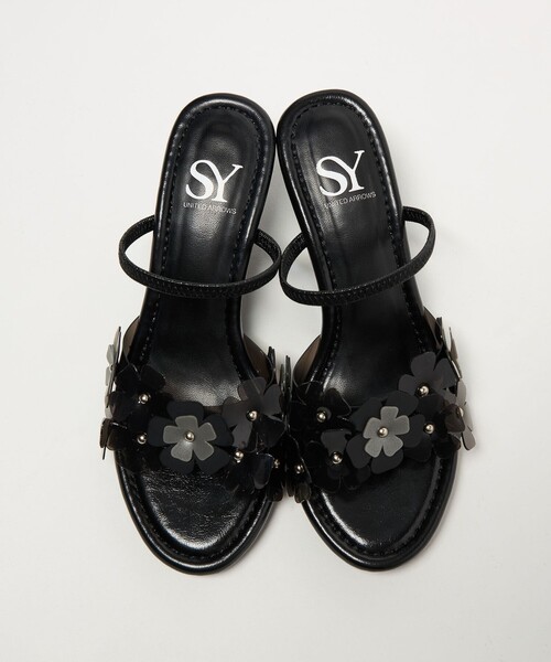 SY UNITED ARROWS(シーユナイテッドアローズ)の「<SY>フラワーウェッジ サンダル60(サンダル・レディース・ブラック/その他1/レッド・22.5cm/23.5cm/24.5cm)」の5枚目の写真