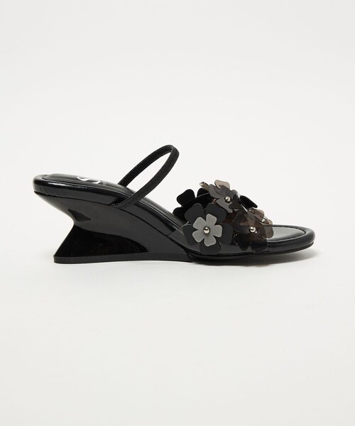 SY UNITED ARROWS(シーユナイテッドアローズ)の「<SY>フラワーウェッジ サンダル60(サンダル・レディース・ブラック/その他1/レッド・22.5cm/23.5cm/24.5cm)」の6枚目の写真