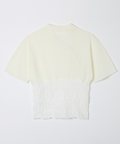 TELOPLAN(テーロプラン)の「【TELOPLAN】26SS新作 Yekta Knit Polo Relax Fit / イエクタニットポロリラックスフィット(ポロシャツ・レディース・ブラック系/White/グレー系・ONE SIZE)」の5枚目の写真