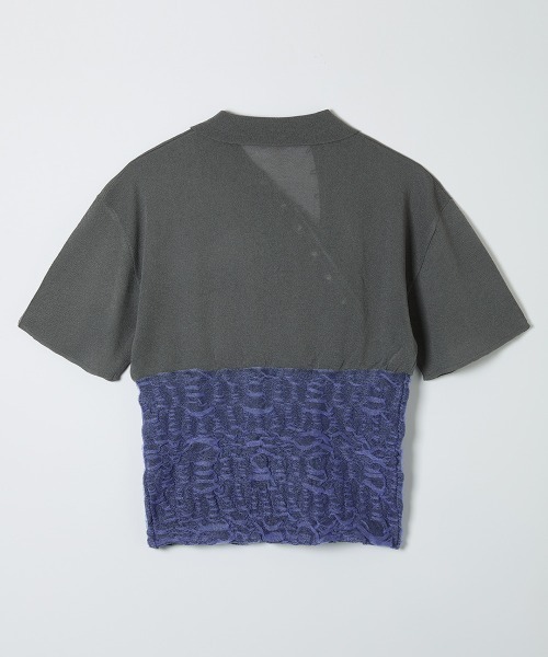 TELOPLAN(テーロプラン)の「【TELOPLAN】26SS新作 Yekta Knit Polo Relax Fit / イエクタニットポロリラックスフィット(ポロシャツ・レディース・ブラック系/White/グレー系・ONE SIZE)」の4枚目の写真