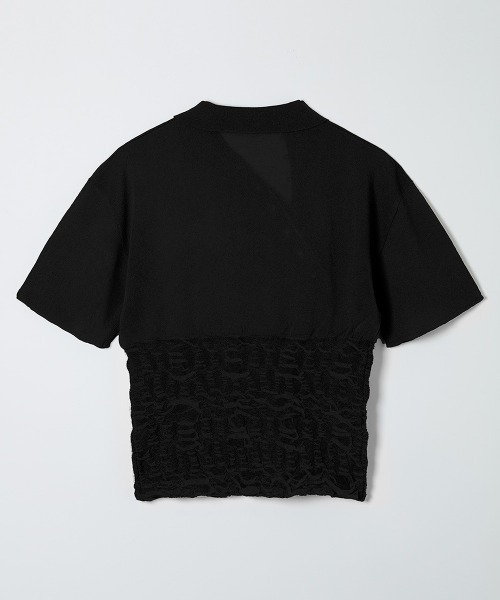 TELOPLAN(テーロプラン)の「【TELOPLAN】26SS新作 Yekta Knit Polo Relax Fit / イエクタニットポロリラックスフィット(ポロシャツ・レディース・ブラック系/White/グレー系・ONE SIZE)」の7枚目の写真