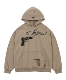 AJOBYAJO（アジョバイアジョ）の「Gun Shot Washed Hoodie [BEIGE]（パーカー）」