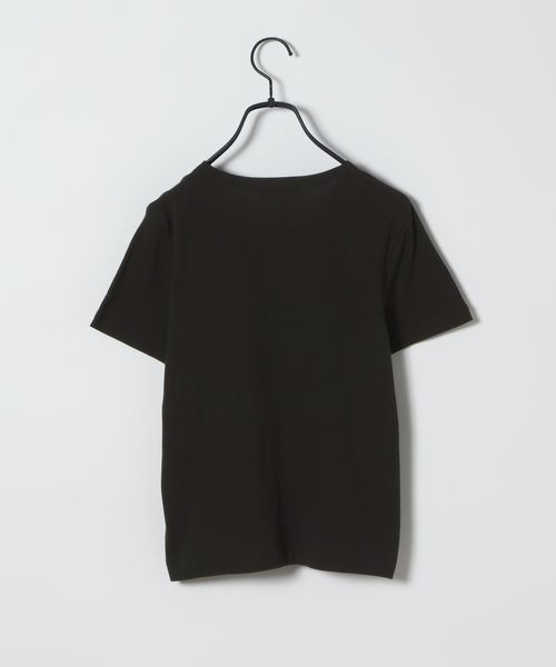 JEANASIS（ジーナシス）の「FluidロゴフライスチビTEE/672122（Tシャツ/カットソー・レディース・ホワイト/ブラック/チャコールグレー・FREE）」の4枚目の写真