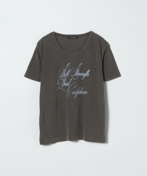 JEANASIS（ジーナシス）の「FluidロゴフライスチビTEE/672122（Tシャツ/カットソー・レディース・ホワイト/ブラック/チャコールグレー・FREE）」の13枚目の写真