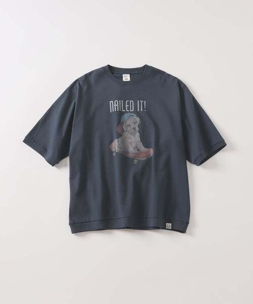 B.C STOCK(ベーセーストック)の「DOG&CAT アソート ハーフスリーブ Tシャツ(Tシャツ/カットソー・メンズ・ホワイト/ネイビー/レッド/イエロー/アイボリー・FREE)」の1枚目の写真