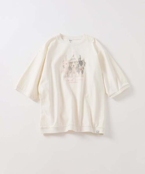 B.C STOCK(ベーセーストック)の「DOG&CAT アソート ハーフスリーブ Tシャツ(Tシャツ/カットソー・メンズ・ホワイト/ネイビー/レッド/イエロー/アイボリー・FREE)」の3枚目の写真