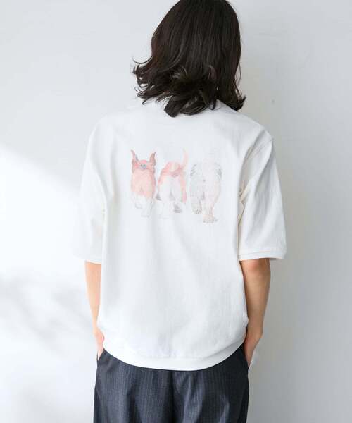 B.C STOCK(ベーセーストック)の「DOG&CAT アソート ハーフスリーブ Tシャツ(Tシャツ/カットソー・メンズ・ホワイト/ネイビー/レッド/イエロー/アイボリー・FREE)」の15枚目の写真