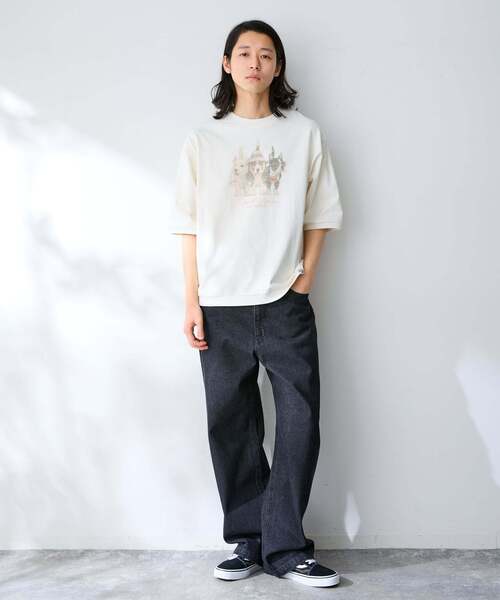 B.C STOCK(ベーセーストック)の「DOG&CAT アソート ハーフスリーブ Tシャツ(Tシャツ/カットソー・メンズ・ホワイト/ネイビー/レッド/イエロー/アイボリー・FREE)」の22枚目の写真