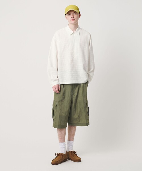 UNITED ARROWS & SONS(ユナイテッドアローズアンドサンズ)の「<UNITED ARROWS & SONS> RIP H/ZIP SHIRT/シャツ(シャツ/ブラウス・メンズ・グレー系/ホワイト・XL/L/S/M)」の4枚目の写真