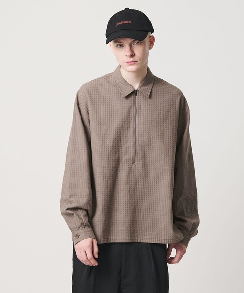 UNITED ARROWS & SONS(ユナイテッドアローズアンドサンズ)の「<UNITED ARROWS & SONS> RIP H/ZIP SHIRT/シャツ(シャツ/ブラウス・メンズ・グレー系/ホワイト・XL/L/S/M)」の5枚目の写真
