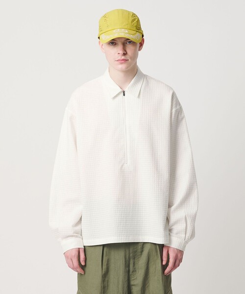 UNITED ARROWS & SONS(ユナイテッドアローズアンドサンズ)の「<UNITED ARROWS & SONS> RIP H/ZIP SHIRT/シャツ(シャツ/ブラウス・メンズ・グレー系/ホワイト・XL/L/S/M)」の7枚目の写真
