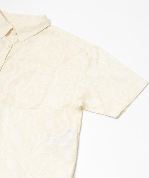 URBAN RESEARCH Sonny Label(アーバンリサーチサニーレーベル)の「ボタニカル柄コットンジャガードシャツ(シャツ/ブラウス・レディース・ブラウン/アイボリー/ブラック・FREE)」の12枚目の写真