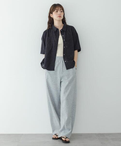 URBAN RESEARCH Sonny Label(アーバンリサーチサニーレーベル)の「ボタニカル柄コットンジャガードシャツ(シャツ/ブラウス・レディース・ブラウン/アイボリー/ブラック・FREE)」の17枚目の写真