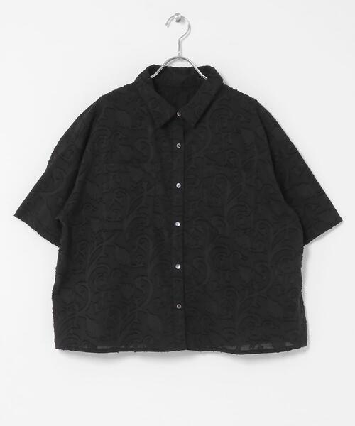URBAN RESEARCH Sonny Label(アーバンリサーチサニーレーベル)の「ボタニカル柄コットンジャガードシャツ(シャツ/ブラウス・レディース・ブラウン/アイボリー/ブラック・FREE)」の20枚目の写真