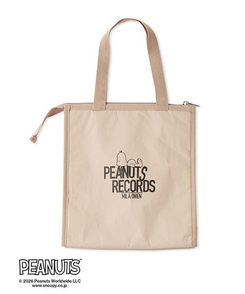 Mila Owen(ミラオーウェン)の「【PEANUTS RECORDS】保冷バッグ(エコバッグ/サブバッグ・レディース・ブラウン/ベージュ/ピンク・F)」の10枚目の写真