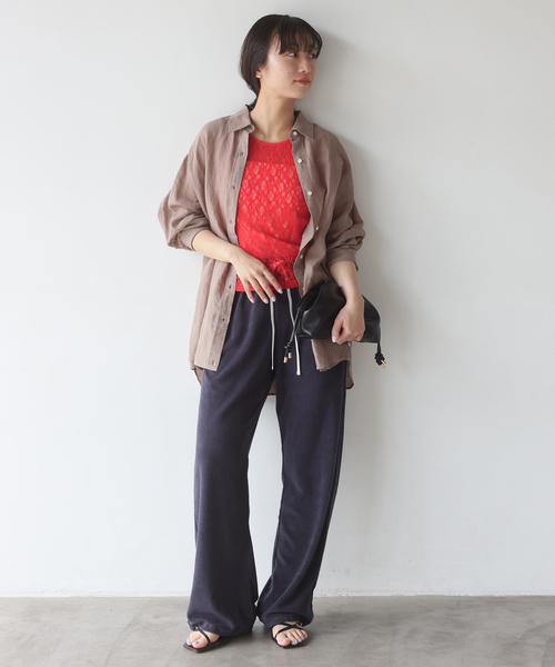 SLOBE IENA(スローブイエナ)の「《シリーズあり》カットレースタンク(Tシャツ/カットソー・レディース・レッド/ホワイト・FREE)」の13枚目の写真