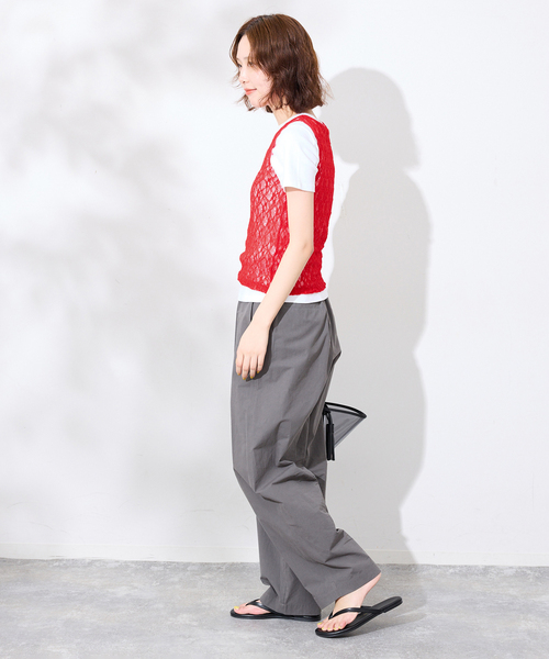 SLOBE IENA(スローブイエナ)の「《シリーズあり》カットレースタンク(Tシャツ/カットソー・レディース・レッド/ホワイト・FREE)」の18枚目の写真