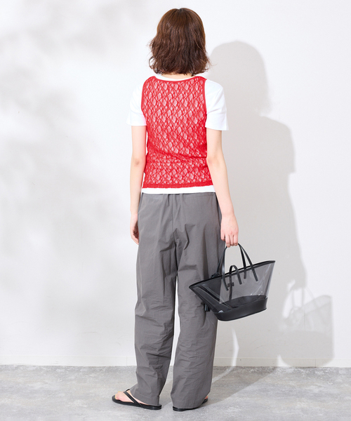 SLOBE IENA(スローブイエナ)の「《シリーズあり》カットレースタンク(Tシャツ/カットソー・レディース・レッド/ホワイト・FREE)」の19枚目の写真