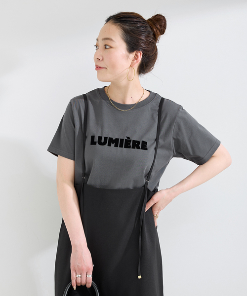 B.C STOCK(ベーセーストック)の「手洗い可 / フロッキープリントロゴTEE(Tシャツ/カットソー・レディース・ホワイト/ベージュ/ブラック系その他・FREE)」の14枚目の写真