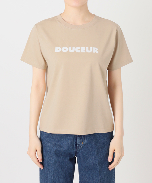 B.C STOCK(ベーセーストック)の「手洗い可 / フロッキープリントロゴTEE(Tシャツ/カットソー・レディース・ホワイト/ベージュ/ブラック系その他・FREE)」の8枚目の写真