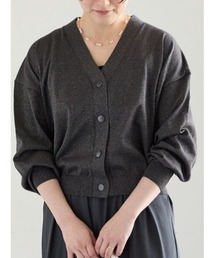 【接触冷感/UVカット/抗菌防臭】14G綿ポリVネックカーディガン