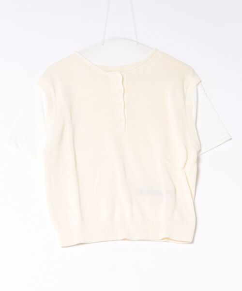 DECADE CLASSIC（ディケイド クラシック）の「DECADE CLASSIC ヘンリーネックプルオーバ（Tシャツ/カットソー・レディース・ライトベージュ/ネイビー・FREE）」の8枚目の写真