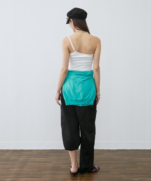 Rohwel（ローウェル）の「Curve Wide Sweat Pants / カーブワイドスウェットパンツ（スウェットパンツ・レディース・パープル/ブラック/グレー・FREE）」の10枚目の写真