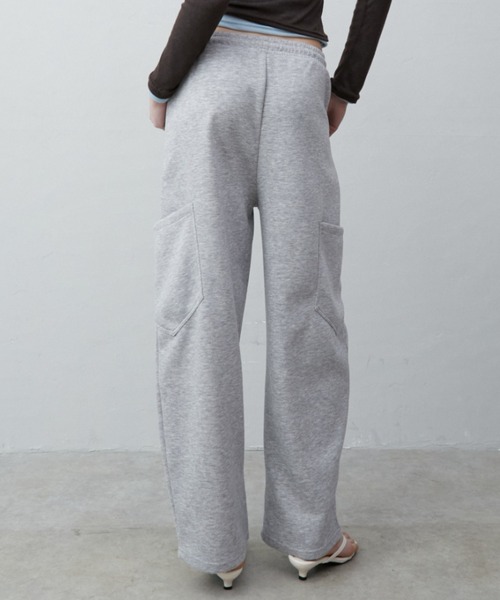 Rohwel（ローウェル）の「Curve Wide Sweat Pants / カーブワイドスウェットパンツ（スウェットパンツ・レディース・パープル/ブラック/グレー・FREE）」の16枚目の写真