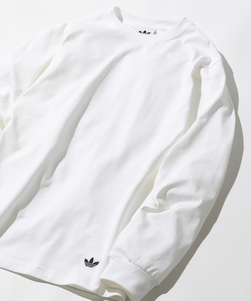 adidas(アディダス)の「【adidas】JP MFY LS T/ジャパン メイドフォーユー 長袖Tシャツ(Tシャツ/カットソー・メンズ・ホワイト/ブラック・S/M/L)」の1枚目の写真