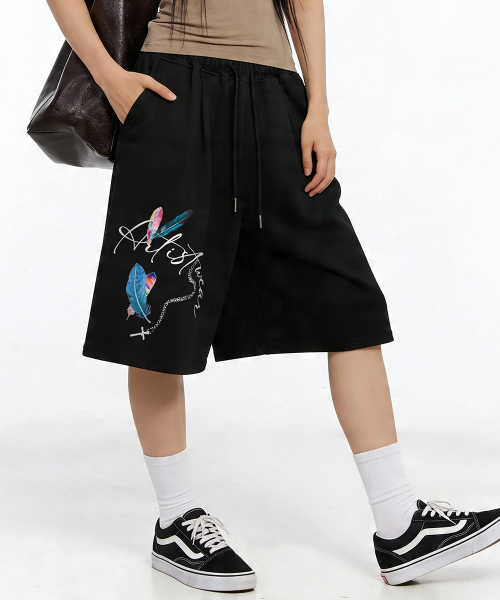 ARTISTWEAR（アーティストウェア）の「[ATW] フェザークロスバミューダパンツ - 2COLOR（その他パンツ・レディース・グレー/ブラック・MEDIUM/LARGE/X-LARGE/4XL）」の3枚目の写真