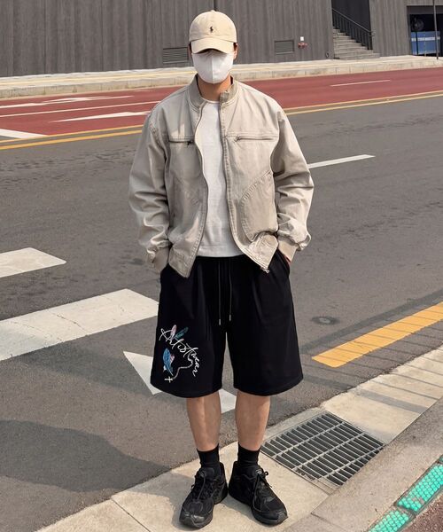 ARTISTWEAR（アーティストウェア）の「[ATW] フェザークロスバミューダパンツ - 2COLOR（その他パンツ・レディース・グレー/ブラック・MEDIUM/LARGE/X-LARGE/4XL）」の13枚目の写真